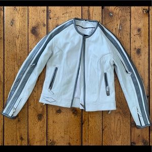 White leather jacket